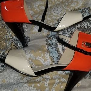 Orange and cream and heels
